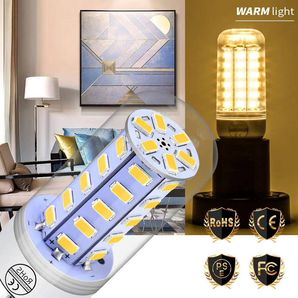 LED Corn Lamp GU10 Spotlight E27 Bombilla E14 Lampada G9 Led Night Light B22 Corn Bulb 200V Energy Saving Light For Home 5730