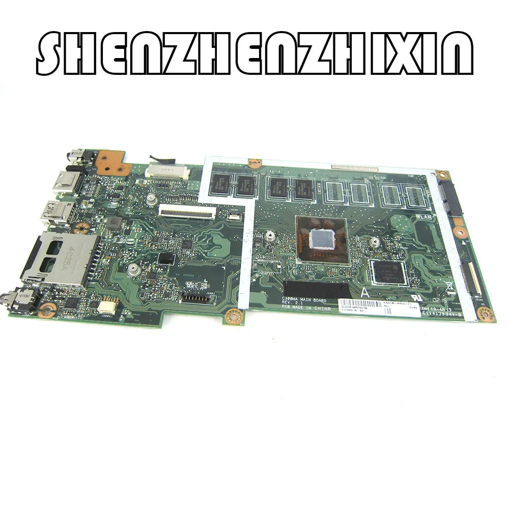 yourui For ASUS C300MA C300M laptop motherboard EMMC16G N2840/N2830 CPU 4G RAM rev2.1 C300MA mainboard work 100% Test