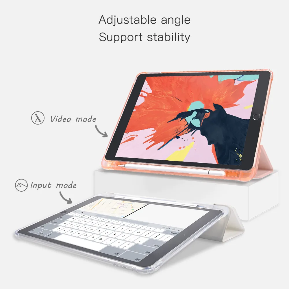 Anime Girls Case for iPad Pro 11 2021 8th Generation Air 4 With Pencil Holder Mini 5 10.2 7th Air 2 3 Pro 10.5 9.7 5th 6th Coque