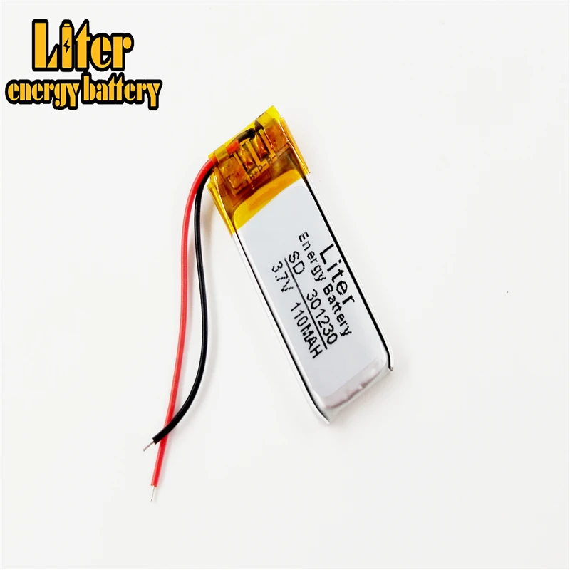 3.7V 110MAh 301230 Lithium Polymer Li-po Sel Baterai Isi Ulang untuk Mp3 MP4