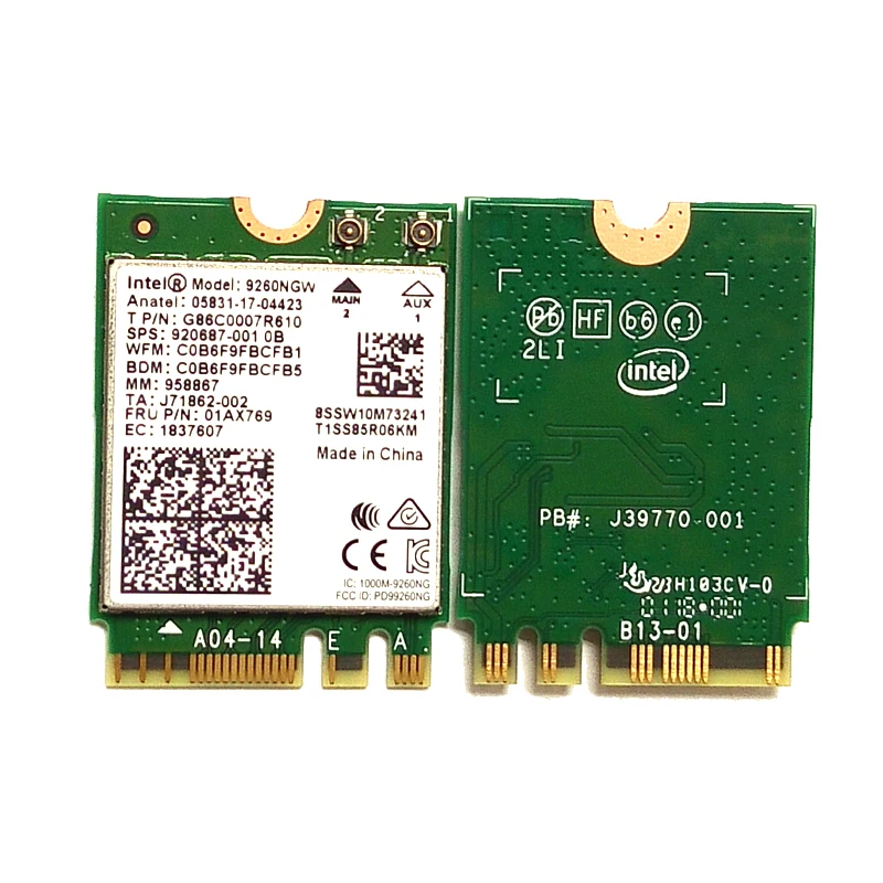 ThinkPad E480 E570 E580 T480 T480s T570 T580 Available 9260AC Wireless Network Card