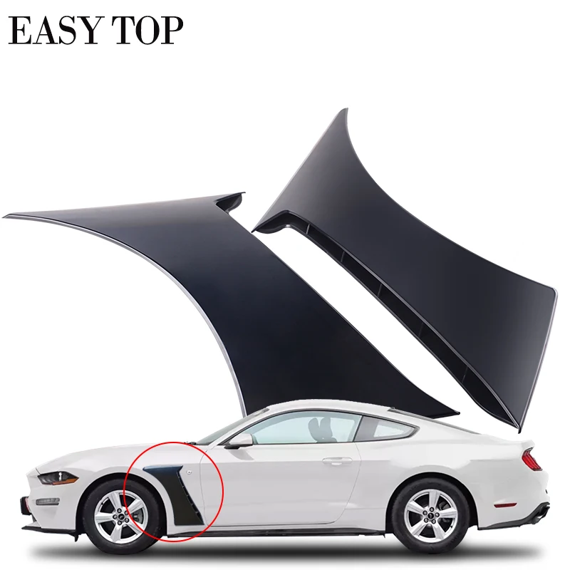 

Wide-body Round Eyebrow Outlet Front Panel Side Scoops For Mustang 2015 2016 2017 2018 2019