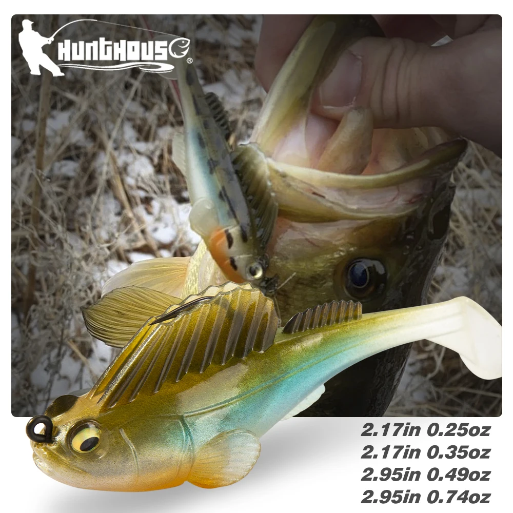 Hunthouse Fishing Lures Soft Baits Dark Sleeper Swimbait Deep Running With Paddle Tail For Bass Pike Trout 2020 Tackle