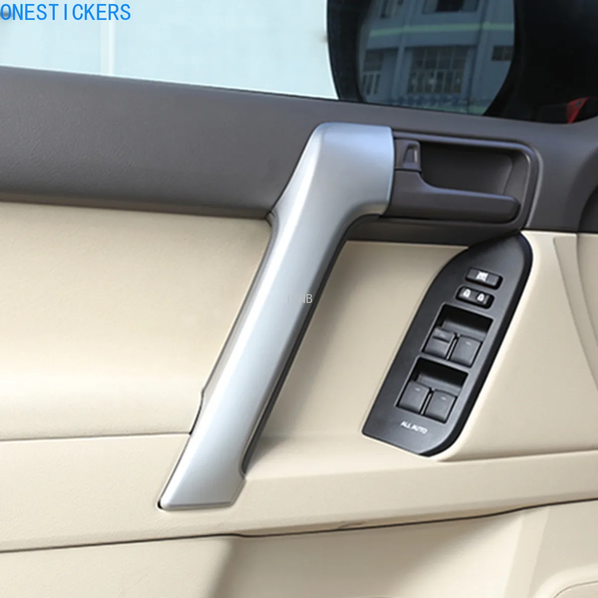 ABS Matte Silver Front Door Inner Armrest Trim Cover for Toyota Land Cruiser Prado 150 2010 2011 2012 2013 2014-2016 2017 2018