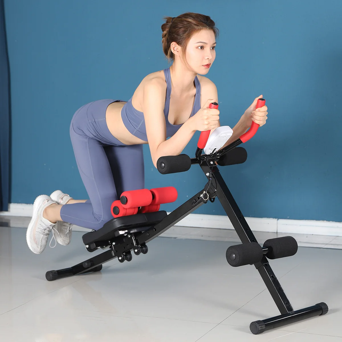 AB Gliders Trainer Rail Cruncher Abdominal Roller Smart Device Lose Weight Machine Machine Gym Home ABS Fitness Gym Equipment