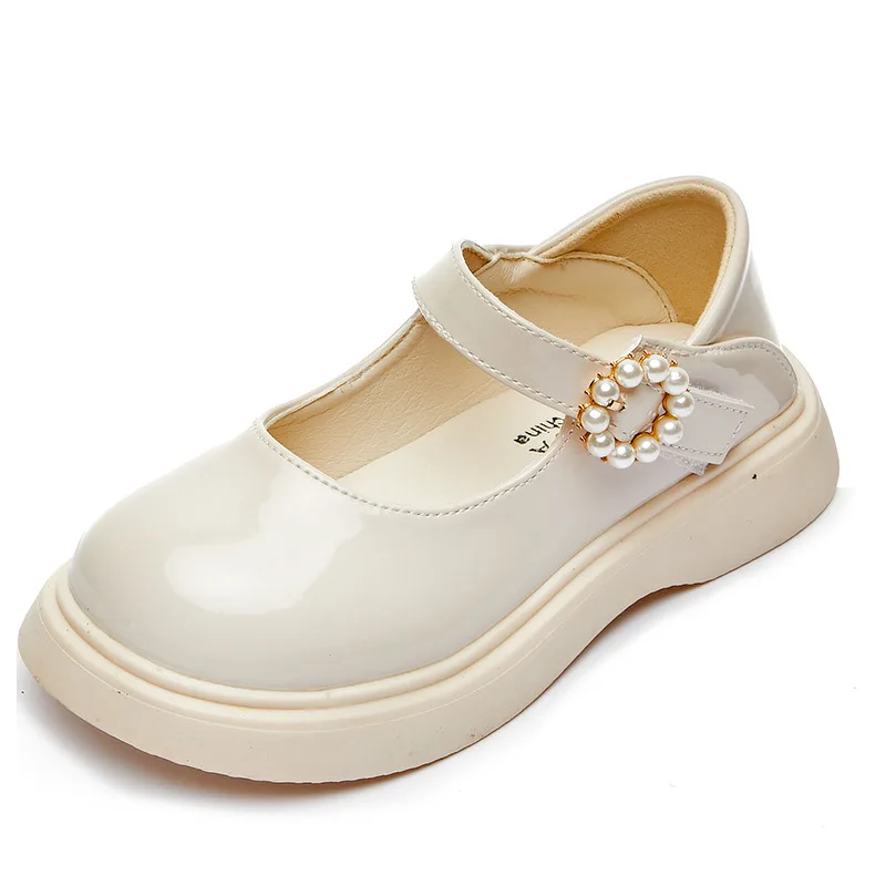 Girls Sweet Princess Shoes 2023 Autumn New Children Western Fashion Leather Shoes British Style Students Casual Flats All-match