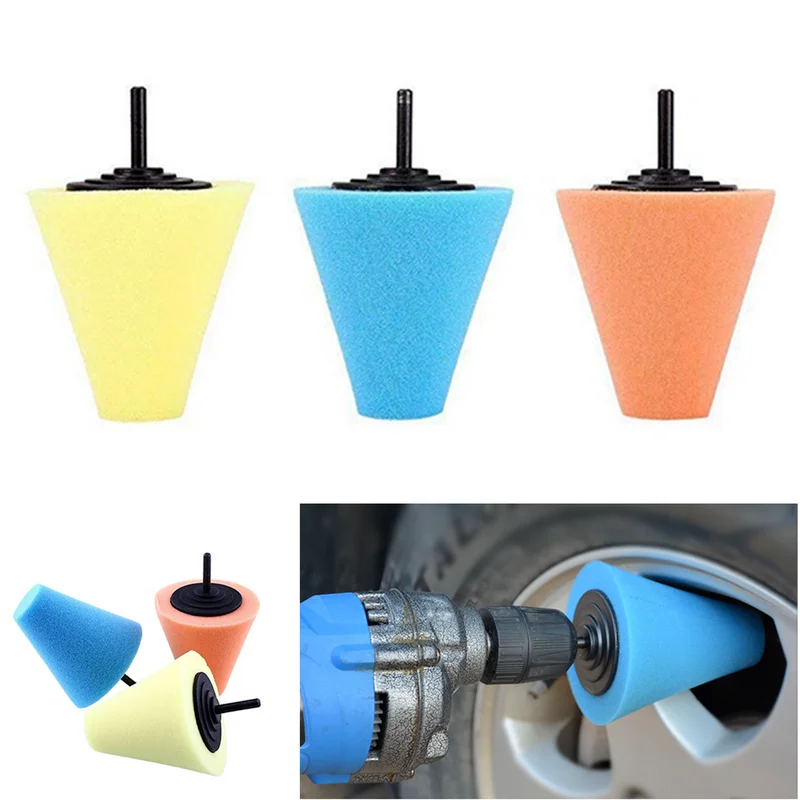 

Car Vehicle Motorcycle Wheel Hub Tire Rim Scrub Brush Washing Dust Cleaner Cleaning Tool Cone Shaped Polishing Sponge Parts