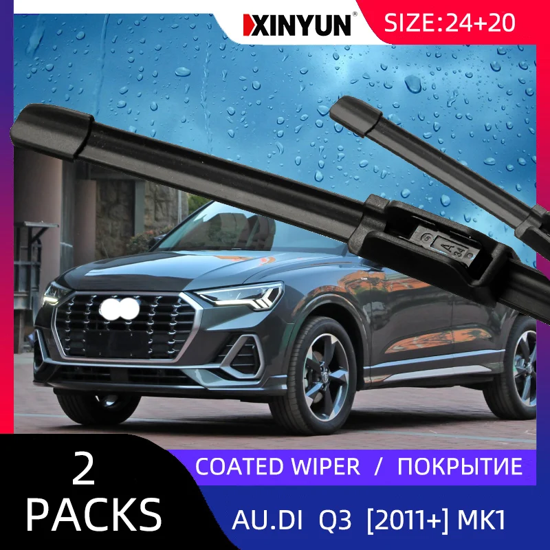 Wiper LHD Front Coated Wiper Blades For AUDI Q3 MK1 2011 - 2017 2016 Windshield Windscreen Front Window 24