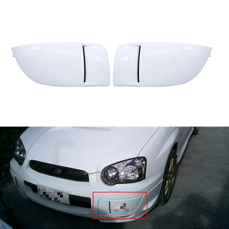 1 Pair New Car Front Bumper Fog Light Lamp Covers Mask Bumper Cover Cap Trim Protection for Subaru Impreza STI WRX 2004-2005