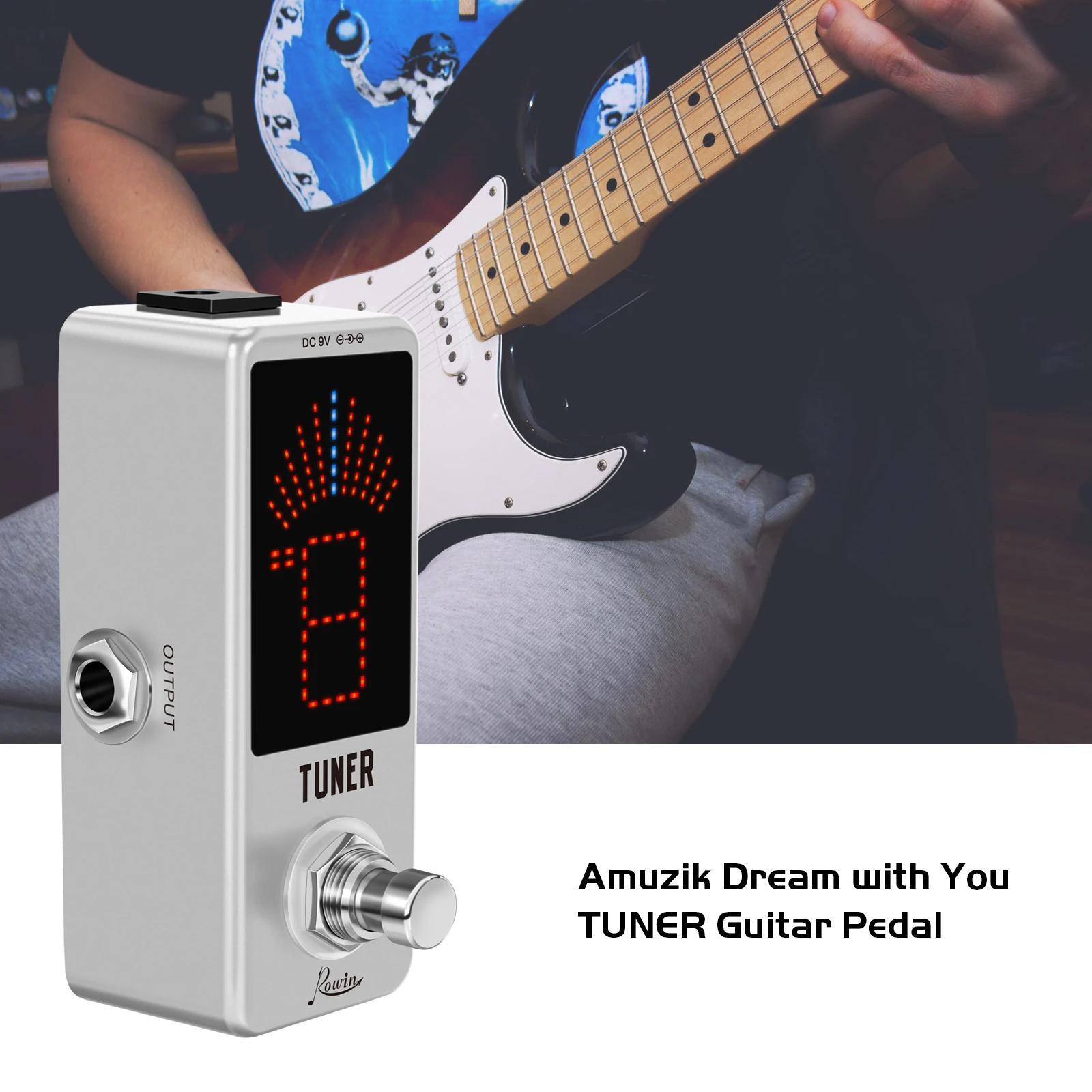Rowin – pédale de réglage chromatique pour guitare électrique, haute précision, LT-910