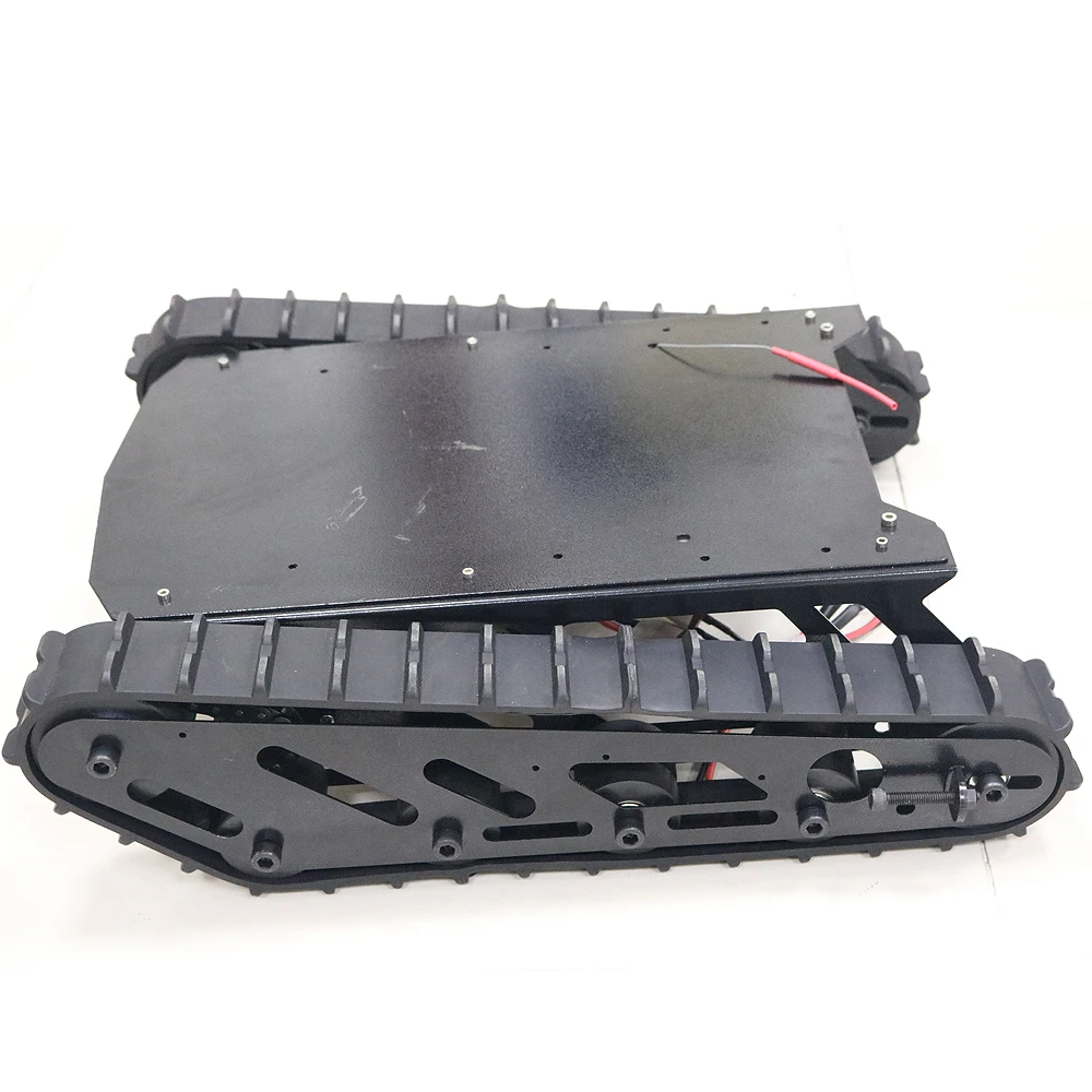 WIFI/ BT/ PS2 Control T007 Tank Chassis 15kg Heavy Load Rubber Track Tank Chassis 12V/24V With Big Load Control Kit Arduino