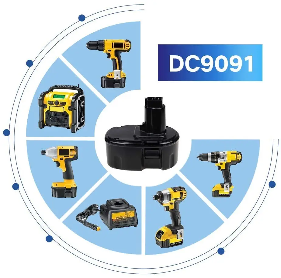 Fanhua Ni-MH 3600MAh Pin Thay Thế Dewalt 14.4 V XRP DC9091 DC9094 DW9091 DE9091 DE9092 14.4 Volt Điện Không Dây dụng Cụ