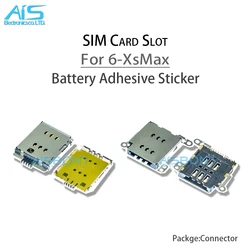 Conector de ranura de bandeja de tarjeta SIM para iPhone 8, 8P, 7, 7P, 6, 6P, 6SP, 6S Plus, piezas de repuesto de adaptador de lector de tarjetas Micro interno, 5 piezas