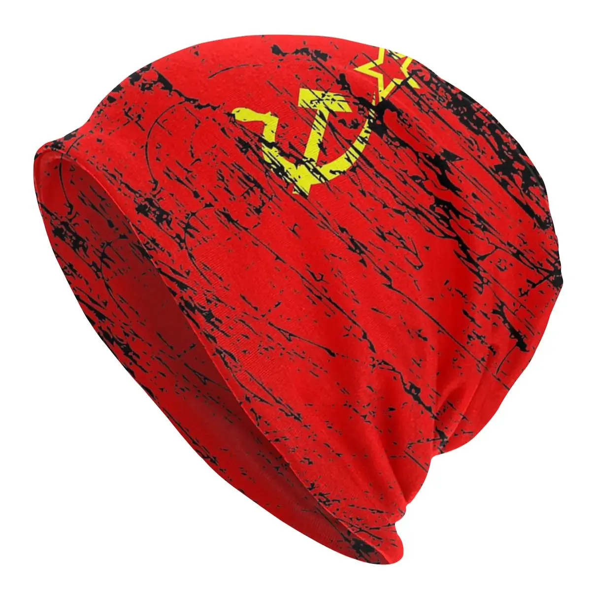 Soviet Union USSR Russia Flag Skullies Beanies Communist Socialist Hats Fashion Street Men Caps Thermal Elastic Bonnet Knit Hat