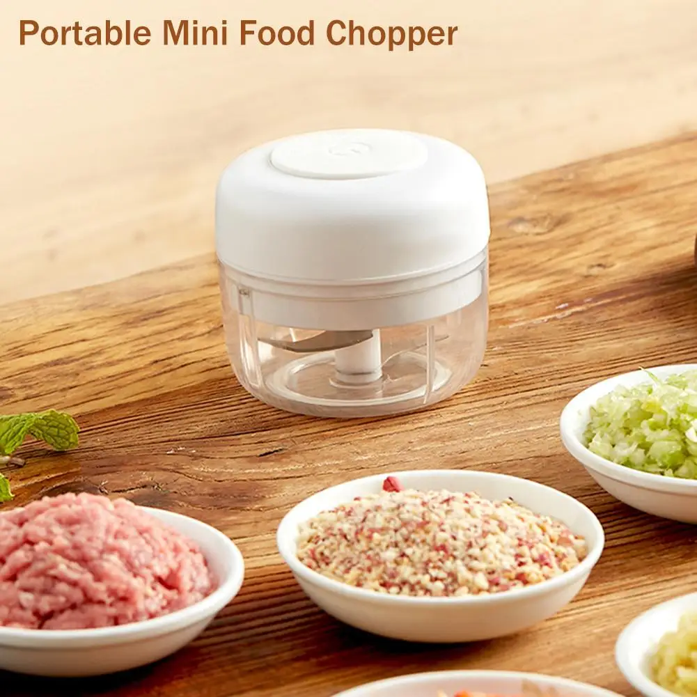 

Portable Electric Food Chopper USB Garlic Grinder 250mL Mini Onion Cutter Vegetable Mincer Shredder Kitchen Tool Meat Crusher