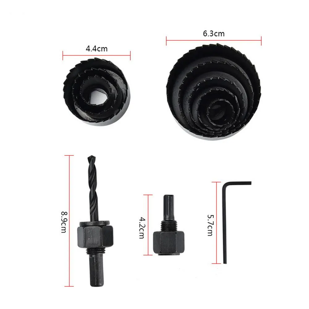 Bộ 11 Lỗ Cưa Cắt Bộ Bộ Dụng Cụ Khoan Gỗ Cắt Kim Loại 19-64 Mm Chất Lượng Cao Mandrels Cưa lõi Khoan Đồ Gỗ
