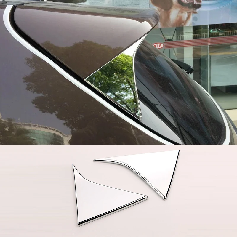 

For KIA Sportage QL 2016 17 2018 accessories ABS Chrome Car Rear Spoiler Conner Rear Door Cover Decorative Trim Car Styling 2pcs