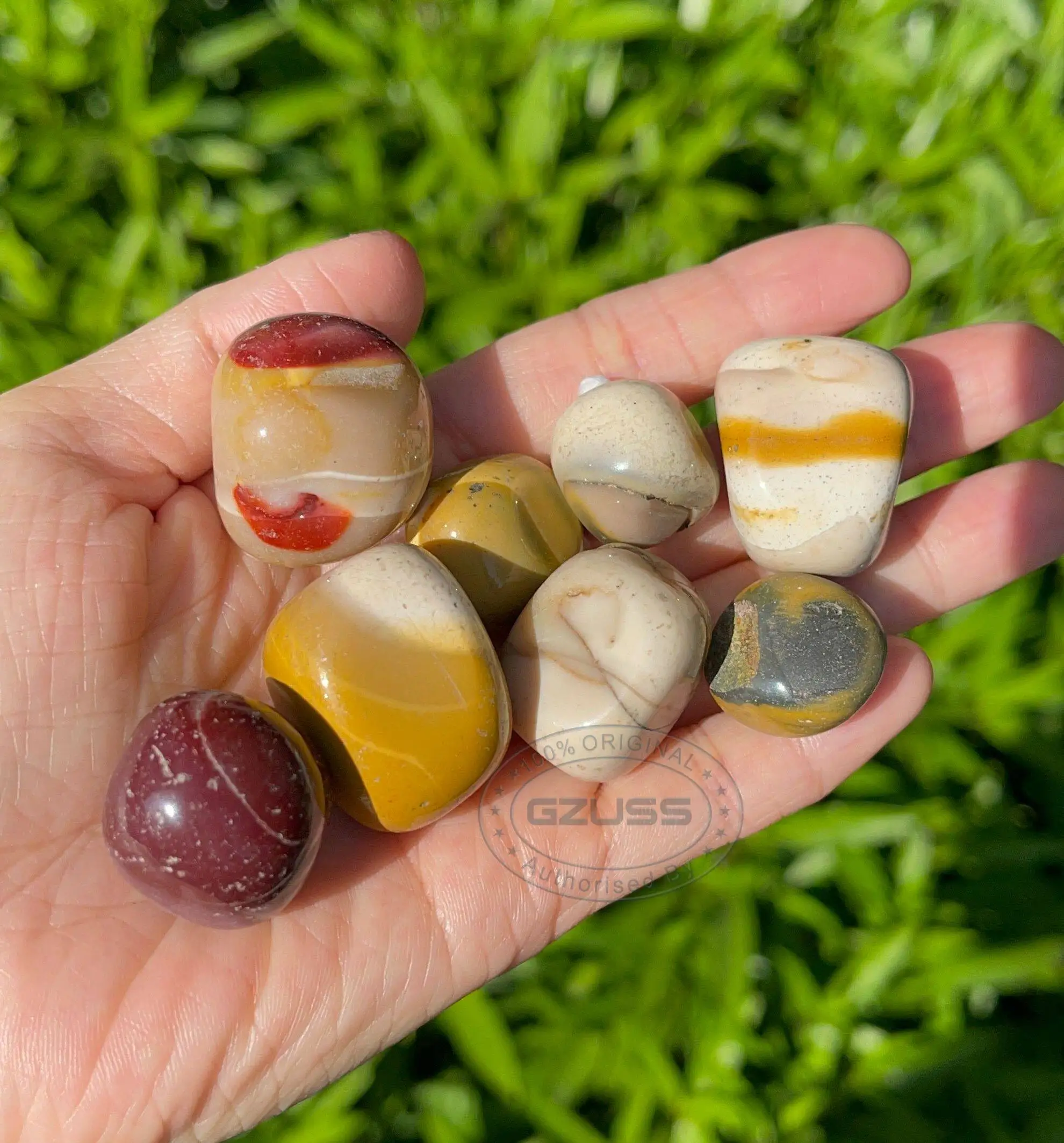 

Mookaite Jasper Stone (1" - 1.5") Tumbled Stone - Mookaite Stone Healing Crystals and Stones Mookaite Jasper Crystal