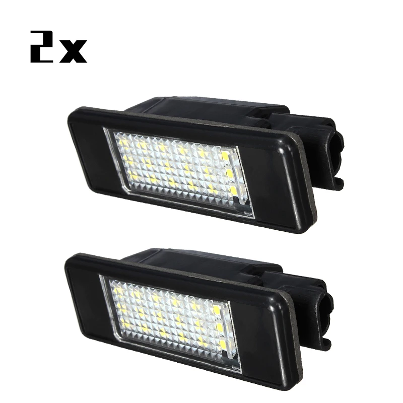 1Pair Car License Plate Light 18 Led Number License Plate Light for Peugeot 307 5D Hatchback 407 508 4D Sedan 8-30V light white