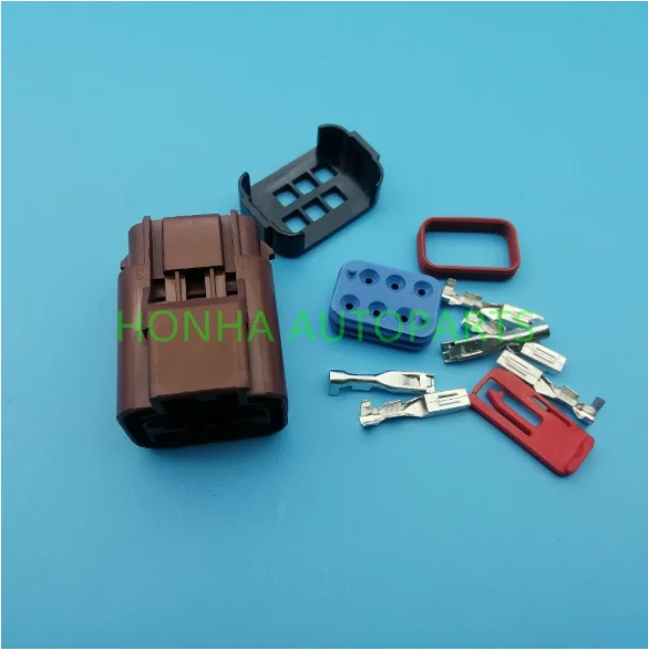 

Free shipping 5/10/20pcs 6 pin plastic waterproof electrical plug housing auto sealed cable connector 54200610