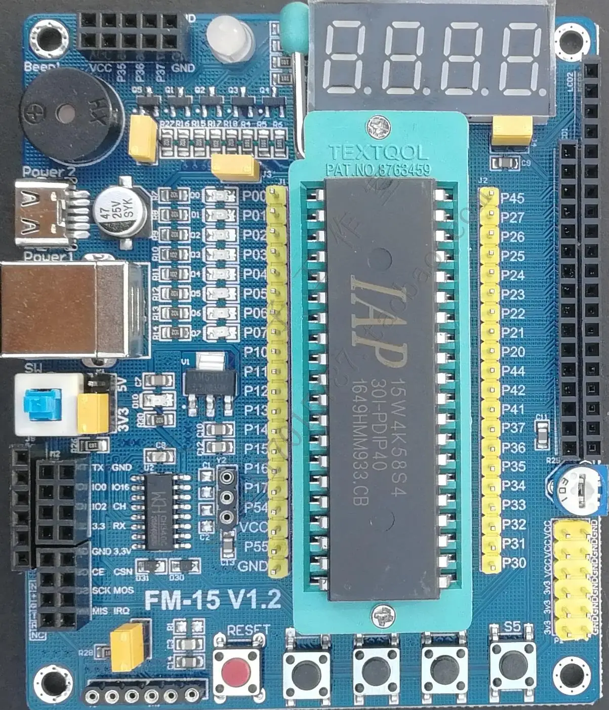 

STC15 Series IAP15F2K61S2 IAP15W4K58S4 MCU Development Board with Simulation Core Board