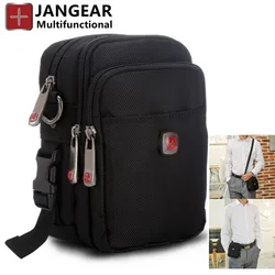 JANGEAR-Thắt Lưng Nam Túi Thụy Sĩ Đa Chức Năng Túi Điện Thoại Di Động Công Suất Lớn Dọc Tất Dây Ví iPad dụng Cụ Túi Bảo Quản