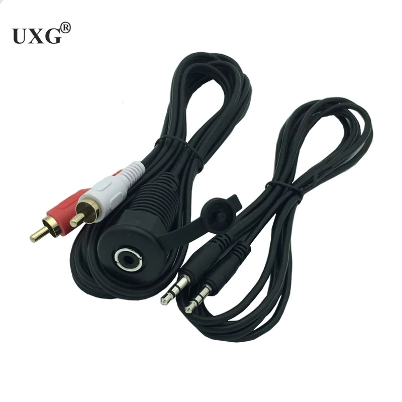 Waterproof Marine Extension Stereo Audio Cable Boat Universal 3.5mm to 2 RCA AUX USB Interface Cable Port For ATV UTV Golf Cart