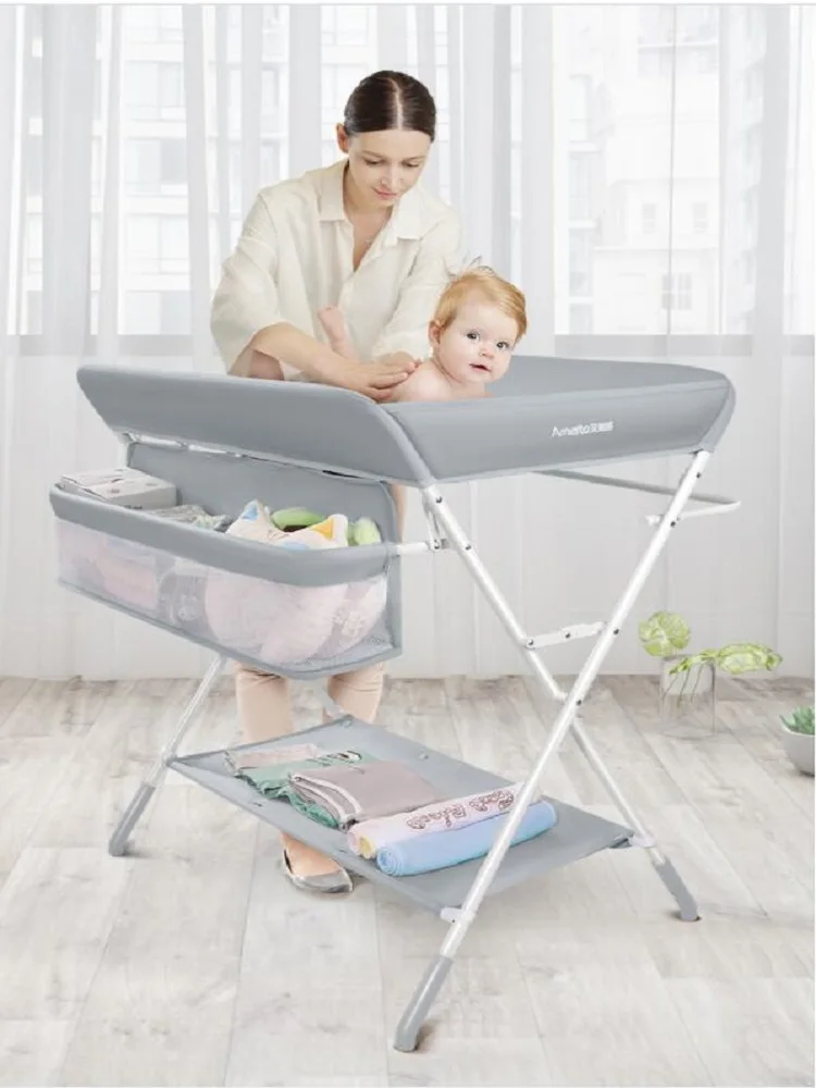 LazyChild Faltbare Neugeborenen Windel Ändern Tisch Baby Pflege Tisch Einstellbare Höhe Baby Kleidung Rack Regal 2023 Neue