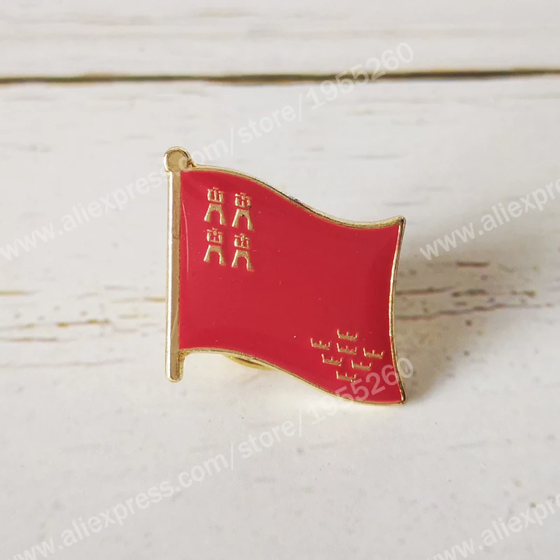 Alfileres de solapa con bandera de Murcia, broche de región de nacionalidades provinciales de España, insignia esmaltada de Metal epoxi de cristal