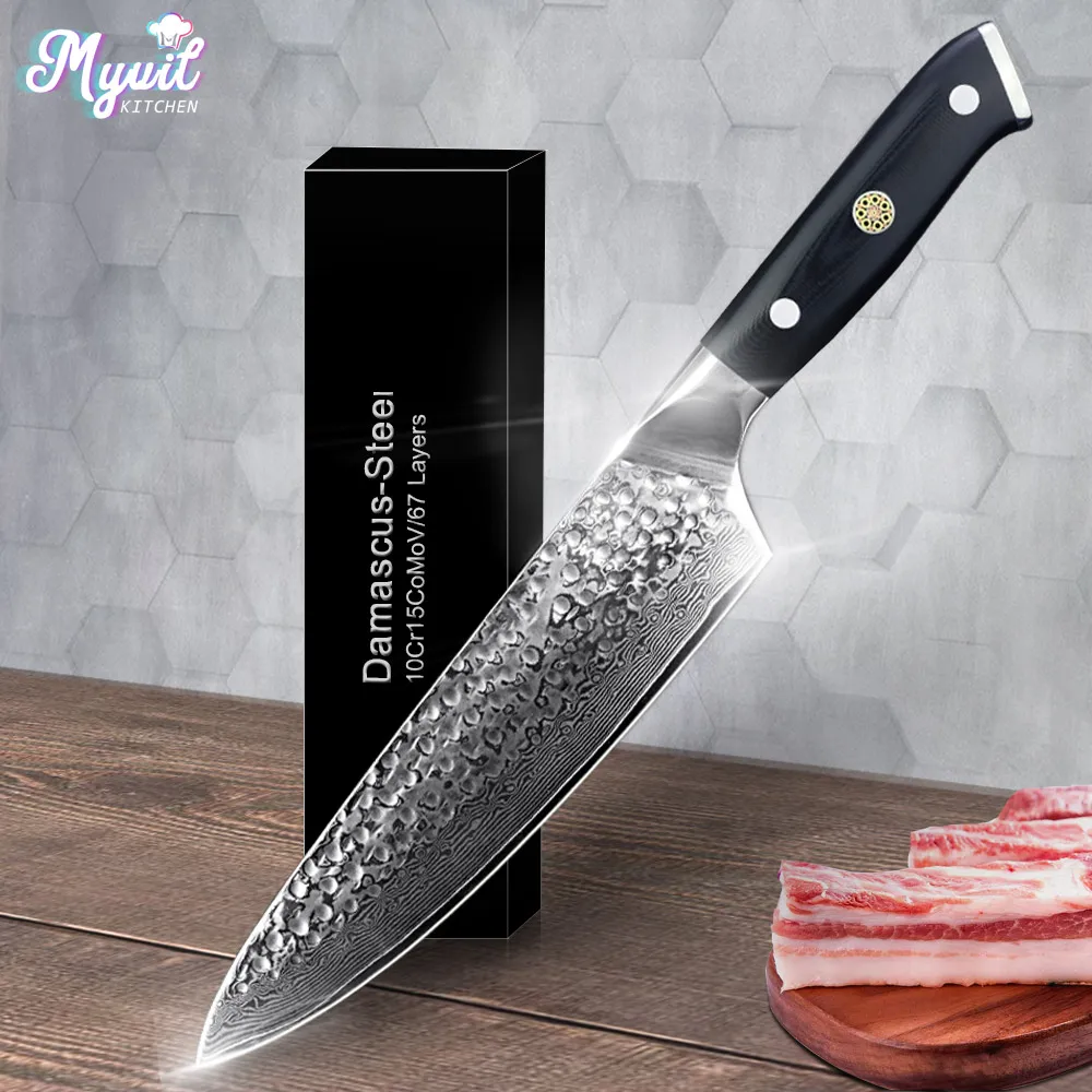 Damascus Knives VG10 67 Layer Stainless Steel Knives Chef Knife Japanese Kitchen Knife Damascus VUltra Sharp G10 Handle