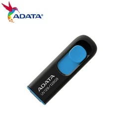 ADATA UV128 USB Flash Drive 128GB 64GB 32GB 16GB USB 3.2 Flash Drive Retractable Capless Pen Drive High Speed Pendrive