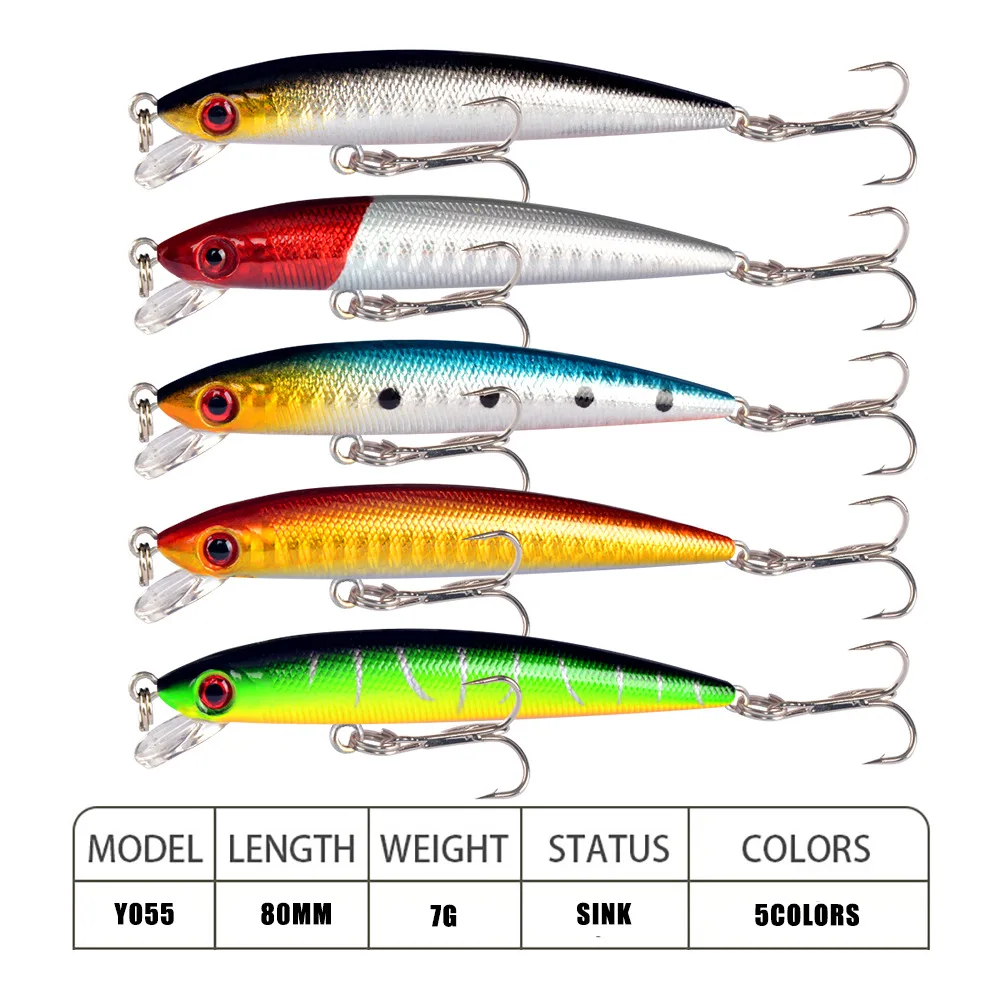 Señuelo flotante Minnow Wobbler con ojos 3D para Lucio - imagen 3