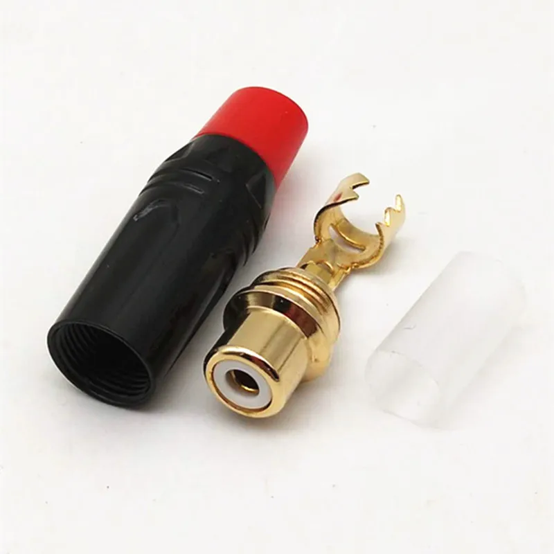 12 Cái/lốc Tốt Hàng Chất Lượng Đồng Mạ Vàng Cổng Kết Nối RCA RCA Nữ Cắm Cho Âm Thanh Vidiod Đầu Nối Dây Cắm