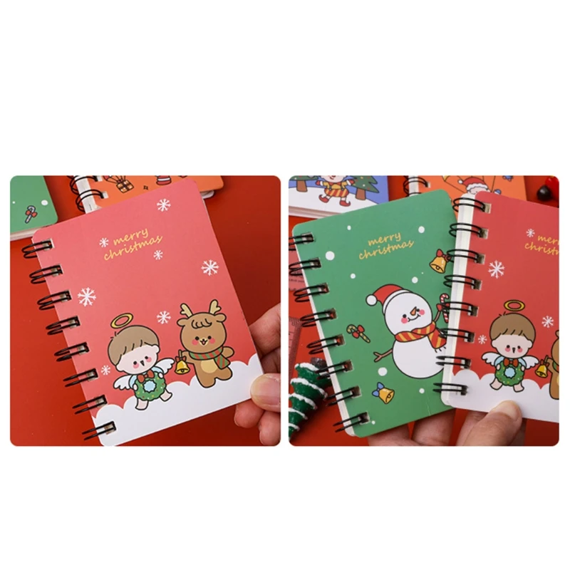 Mini Christmas Series Coil Notepad Cute Small Book School Supplies Kid Gift Portable Notebook Memo Stationery Student