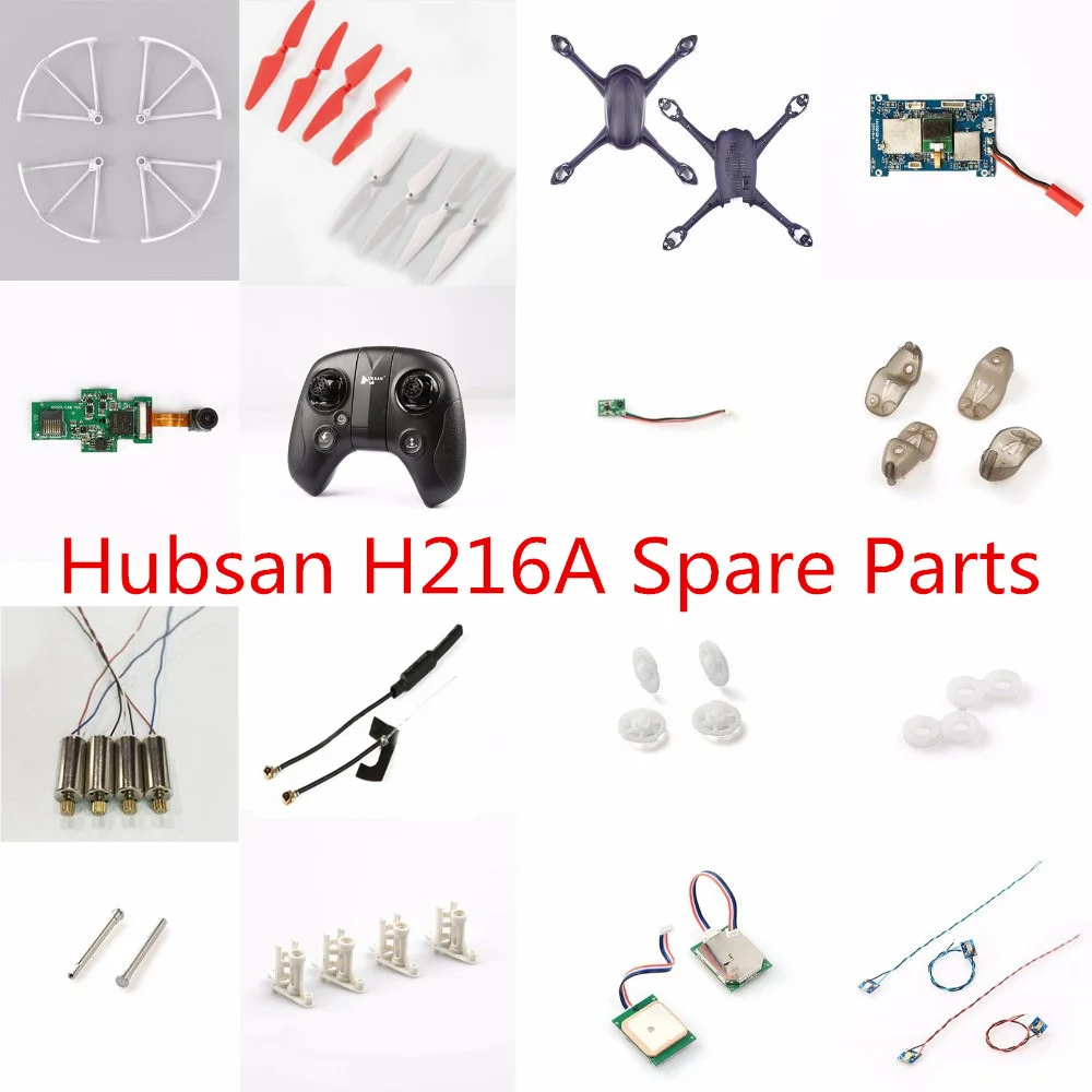 Hubsan H216A X4 DESIRE PRO Spare Parts body shell motor blades gear Receiver GPS frame motor base LED Camera Drive shaft etc