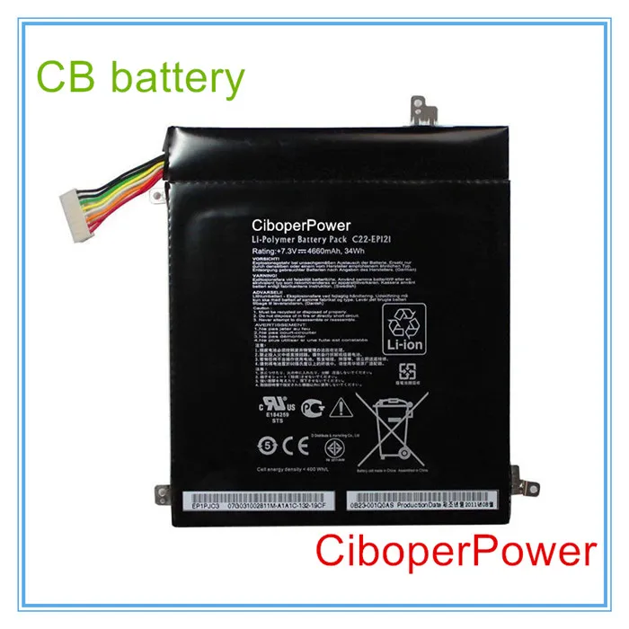 

7.3V 34wh 4660mAh Model C22-EP121 battery For B121 EP121 B121-A1 B121-1A001F Tablet PC