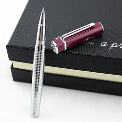 Metal Rollerball Pen, bola luxo ponto canetas para escrever, escola escritório fornecedores, papelaria diamante, marca de alta qualidade