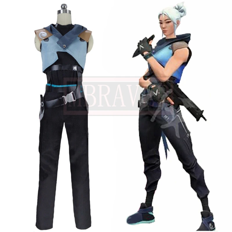 

Game Valorant Jett Cosplay Costume Jett Boots Shoes Cos Halloween Christmas Party Uniform Custom Made Any Sizes