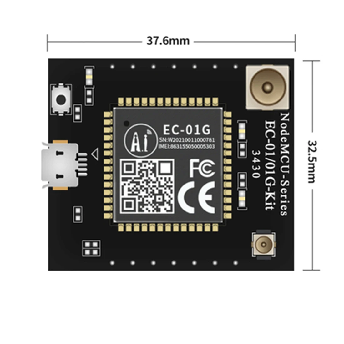EC-01G carte de développement EC-01G-kit module 5G NB-iot + GPS/BDS/positionnement prend en charge le protocole TCP/MQTT/HTTP