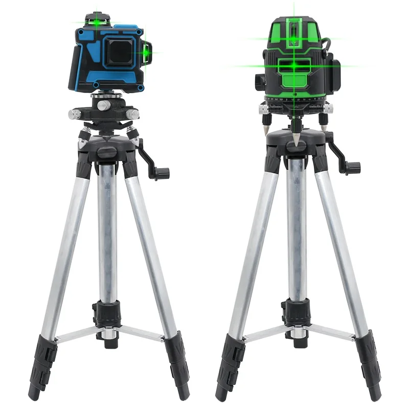 Tripod untuk Tingkat Laser 1200Mm Tinggi Dapat Disesuaikan 5/8 Inci Pemasangan Benang Baja Alloy Tripod Pemegang Laser Tingkat Aksesoris