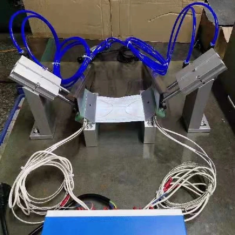 

ironing and pressing ear-loop fold ear rope direction string unit set for flat mask welding machine