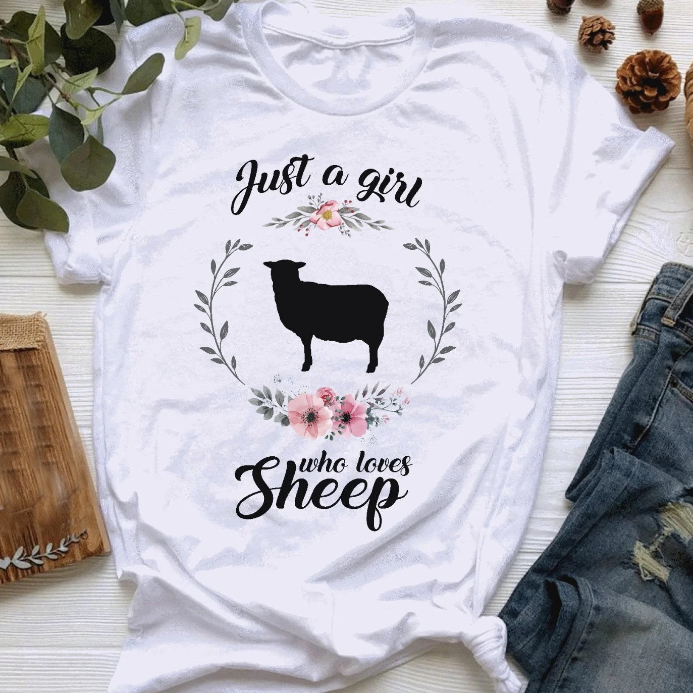 Black Sheep Print Harajuku Top Women T-shirt Casual Ladies Basic O-collar Short Sleeved Women T-shirt Girl,Drop Ship