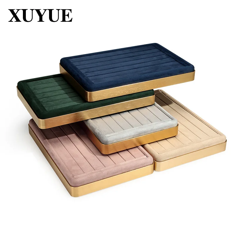 New jewelry prop tray multi-color metal jewelry tray display storage jewelry display props see pallet spot