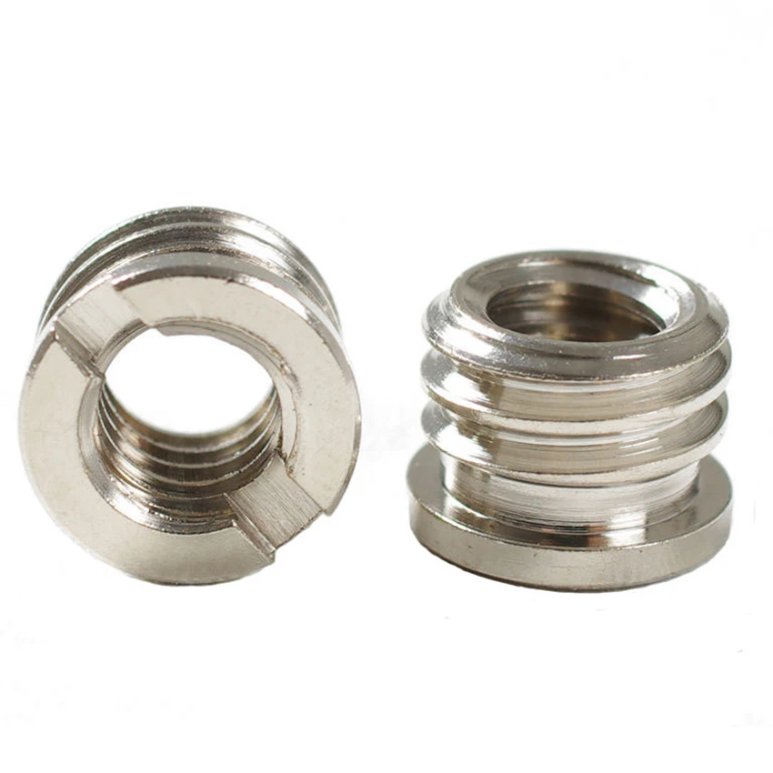 2Pcs 1/4 Inch To 3/8 Inch Convert Screw Standard Adapter Reducer Bushing Converter For DSLR Camera Camcorder Tripod Monopod