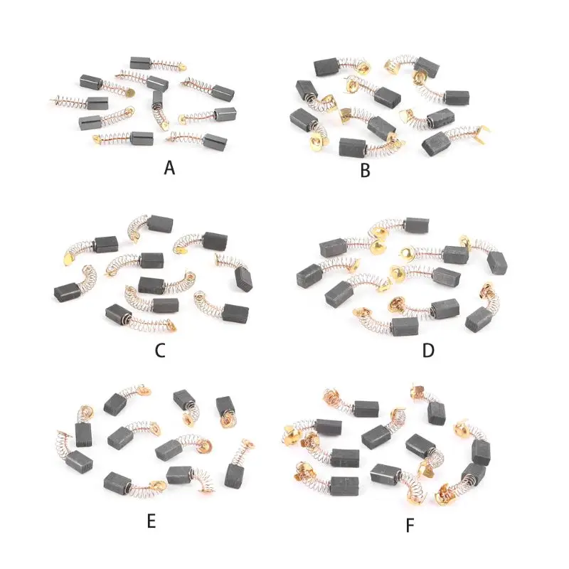 Outil électrique, brosse en carbone, marteau électrique, meuleuse d\'angle, remplacement de brosse en Graphite 10 pièces