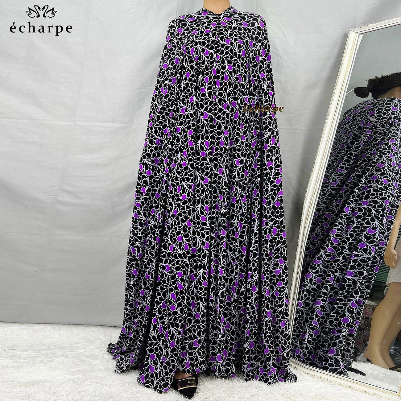Sleeveless Pullover Dress 1 Piece Set Women Prayer Garment Dubai Abaya Arab Jibab Flowers Djellaba Femmel Khimar Caftan Clothes