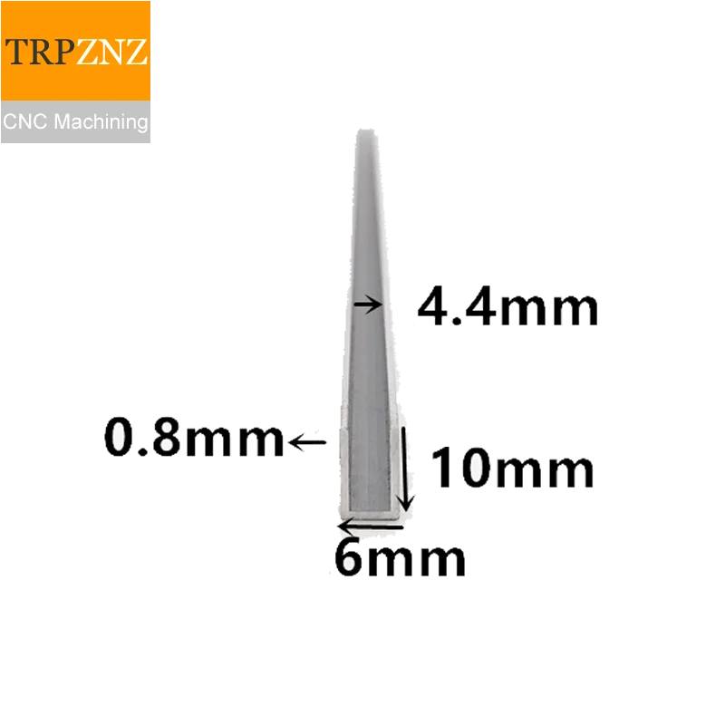 U-Shape Aluminum, 6mm X 10mm X 0.8mm, Outer Width 6mm, Length 50cm, Aluminum Alloy Glass Covered Edge Strip