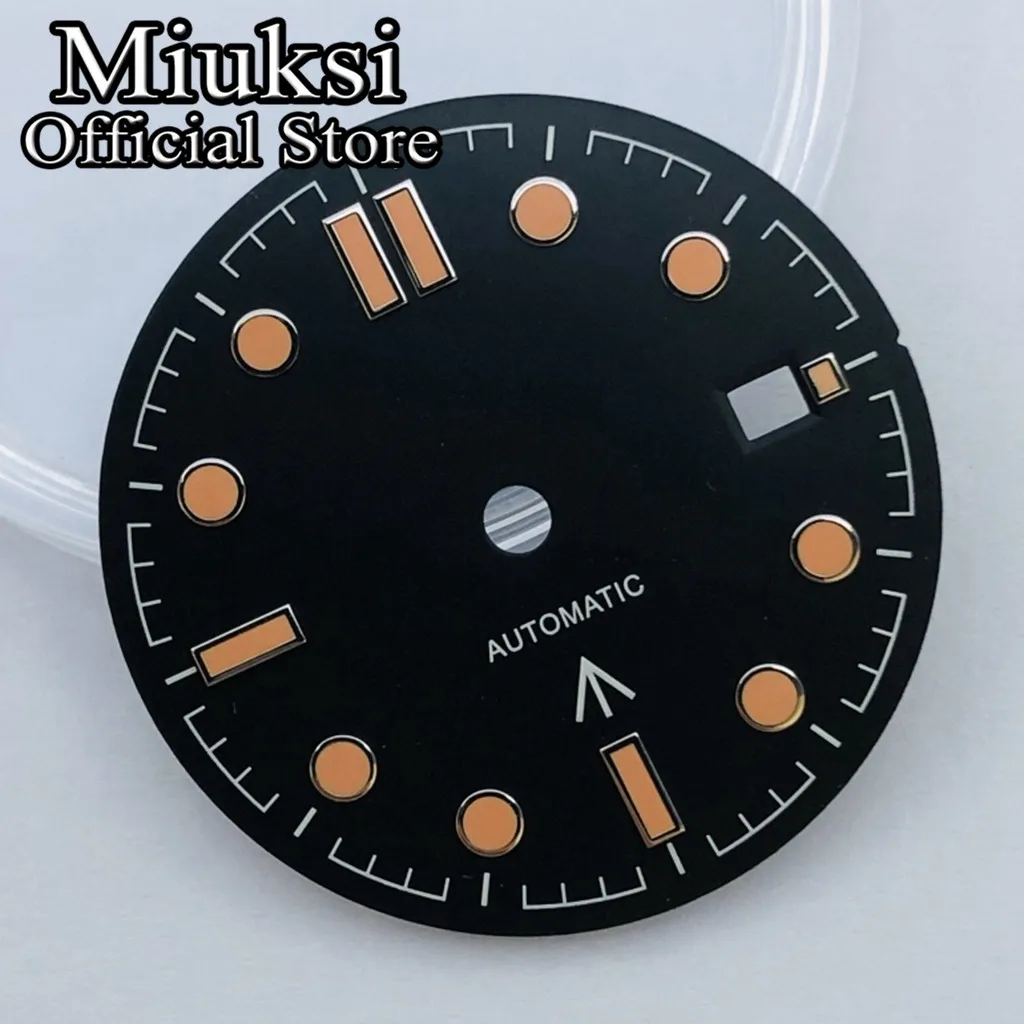 Miuksi 31mm sterile dial luminous fit NH35 NH36,ETA 2824 2836,Miyota 8205 8215 821A,Mingzhu DG2813 3804,Seagull ST1612 movement