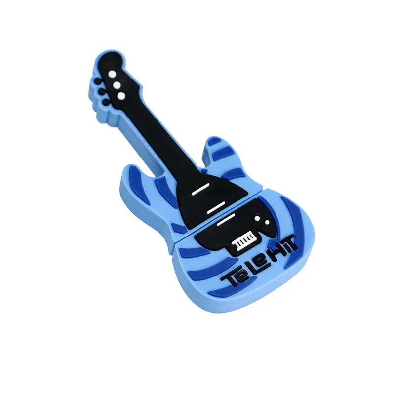 USB 2.0 فلاش يو القرص الأحمر الأزرق الموسيقى الغيتار الكهربائي مضحك هدية بندريف 64 جيجابايت 16 جيجابايت 32 جيجابايت 4 جيجابايت 8 جيجابايت فلاش ميموري للتخزين عصا