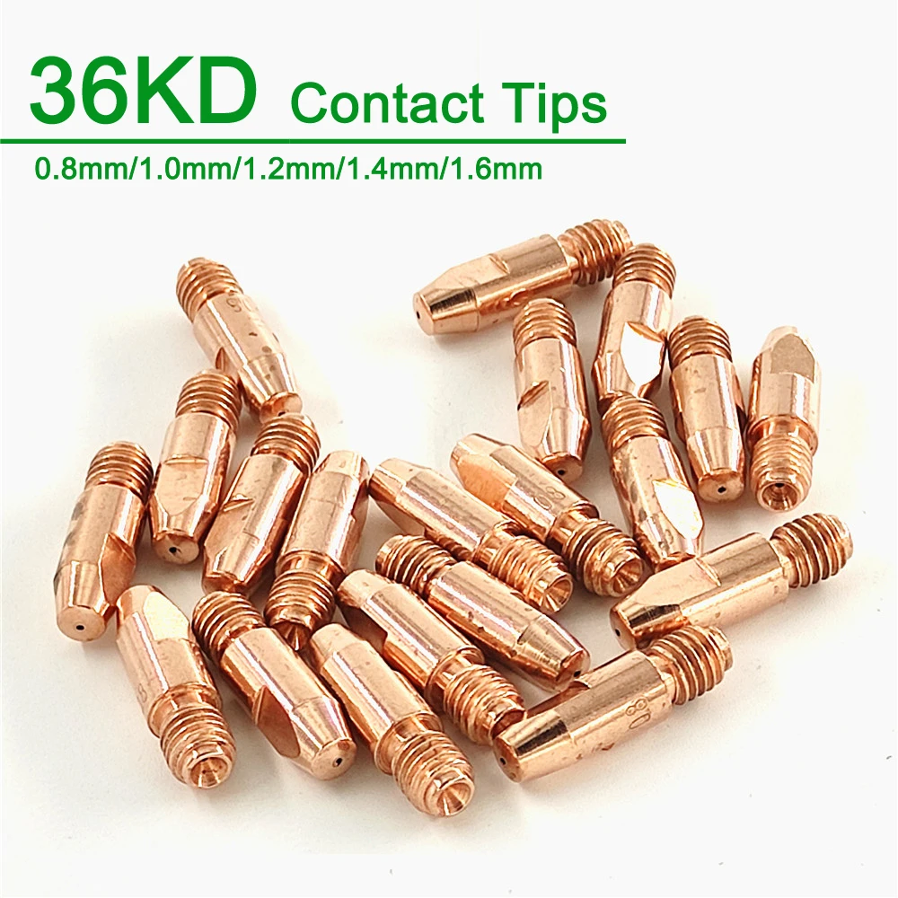 36KD Contact Tips MIG Torch Tips 320A Welding Torch Consumables M8*30mm 0.8/1.0/1.2/1.4/1.6mm EU Style MIG Welding Tip